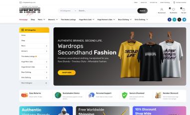 Schermafbeelding van wardrops.com