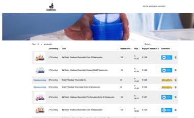 Schermafbeelding van wasvoordeel.nl