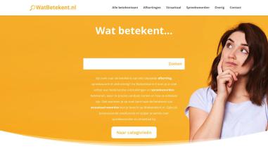 Schermafbeelding van watbetekent.nl