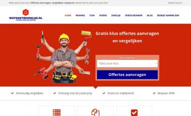 Schermafbeelding van watkostmijnklus.nl