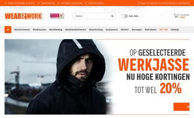 Schermafbeelding van wear2work.nl