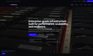 Schermafbeelding van webhost.nu