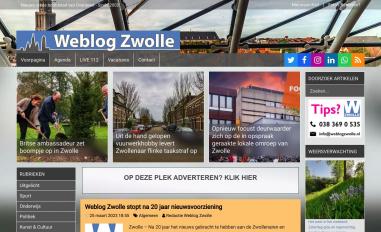 Schermafbeelding van weblogzwolle.nl