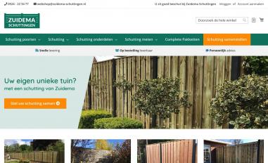 Schermafbeelding van webshop.zuidema-schuttingen.nl