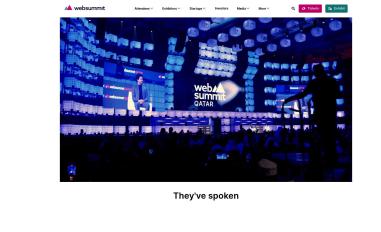 Schermafbeelding van websummit.com