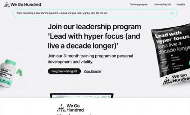 Schermafbeelding van wegohundred.com