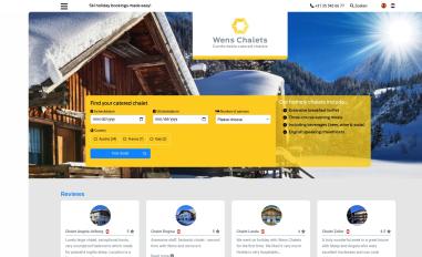 Schermafbeelding van wenschalets.co.uk