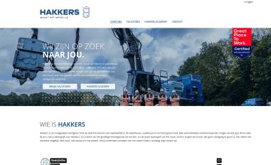 Schermafbeelding van werkenbijhakkers.com