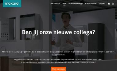 Schermafbeelding van werkenbijmaxaro.nl
