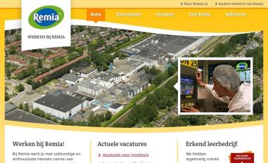 Schermafbeelding van werkenbijremia.nl