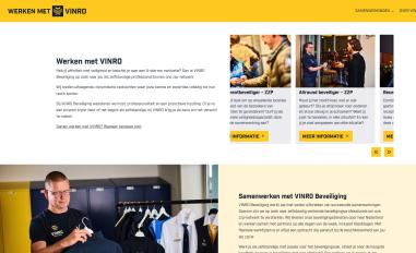 Schermafbeelding van werkenbijvinro.nl