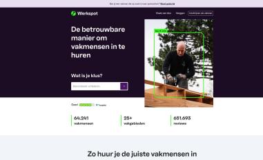 Schermafbeelding van werkspot.nl