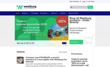 Schermafbeelding van westburg.eu