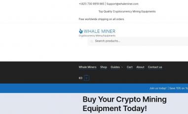 Schermafbeelding van whaleminer.com