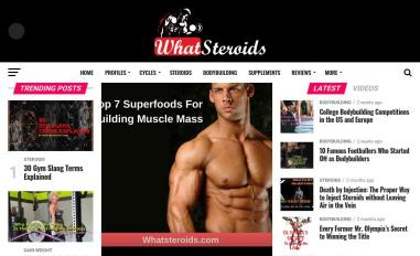 Schermafbeelding van whatsteroids.com