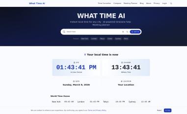 Schermafbeelding van whattime.ai