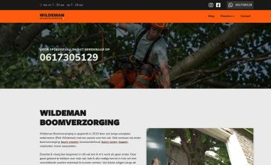 Schermafbeelding van wildemanboomverzorging.nl