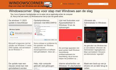 Schermafbeelding van windowscorner.nl