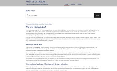 Schermafbeelding van wistjedatjes.nl