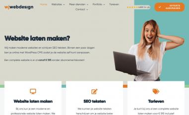 Schermafbeelding van wjwebdesign.nl