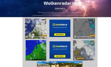 Schermafbeelding van wolkenradar.nl