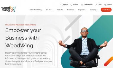 Schermafbeelding van woodwing.com