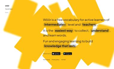 Schermafbeelding van woor.app