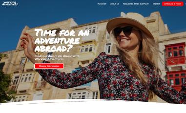 Schermafbeelding van workingadventures.com