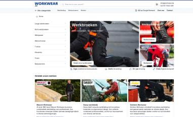 Schermafbeelding van workwear.be