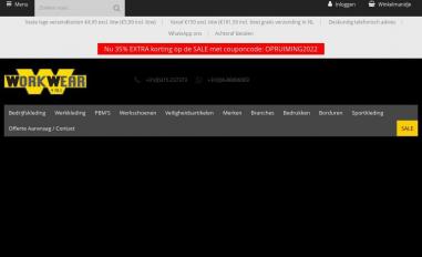 Schermafbeelding van workwear4all.nl