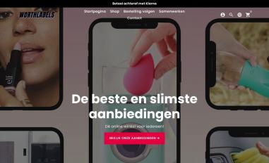 Schermafbeelding van worthlabels.nl