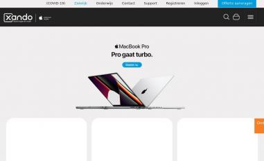 Schermafbeelding van xando.nl