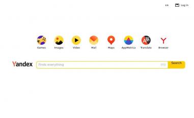 Schermafbeelding van yandex.com