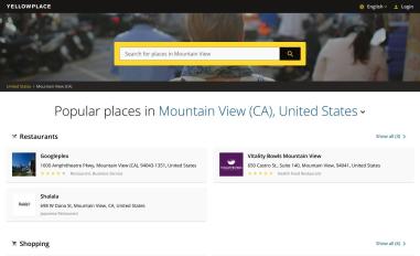 Schermafbeelding van yellow.place