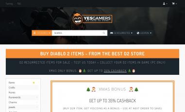 Schermafbeelding van yesgamers.com