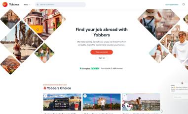 Schermafbeelding van yobbers.com