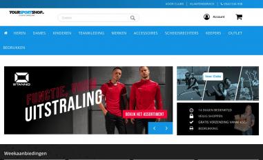 Schermafbeelding van yoursportshop.nl