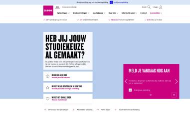 Schermafbeelding van zadkine.nl