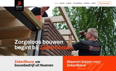 Schermafbeelding van zeker-bouw.nl