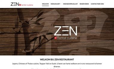 Schermafbeelding van zenrestaurant.be