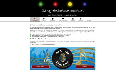 Schermafbeelding van zing-entertainment.nl