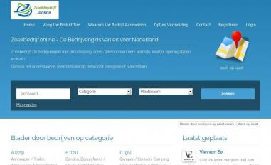 Schermafbeelding van zoekbedrijf.online