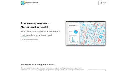 Schermafbeelding van zonnepanelenkaart.com