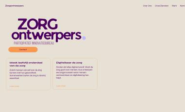 Schermafbeelding van zorgontwerpers.nl