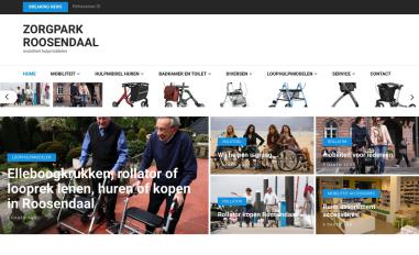 Schermafbeelding van zorgparkroosendaal.nl