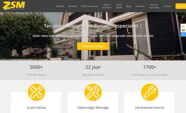 Schermafbeelding van zsm-zonwering.nl
