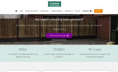 Schermafbeelding van zuidema-schuttingen.nl