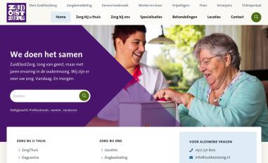 Schermafbeelding van zuidoostzorg.nl