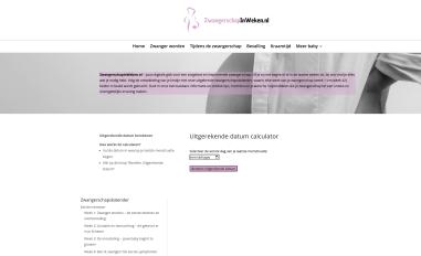 Schermafbeelding van zwangerschapinweken.nl