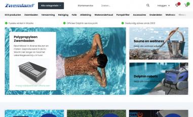 Schermafbeelding van zwemland.nl